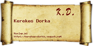 Kerekes Dorka névjegykártya