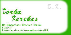 dorka kerekes business card